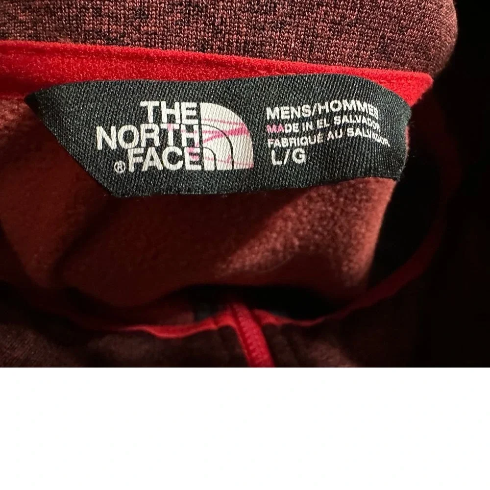 The North Face Men's Quarter-Zip Performance Pullover with Chest Pocket Burgundy